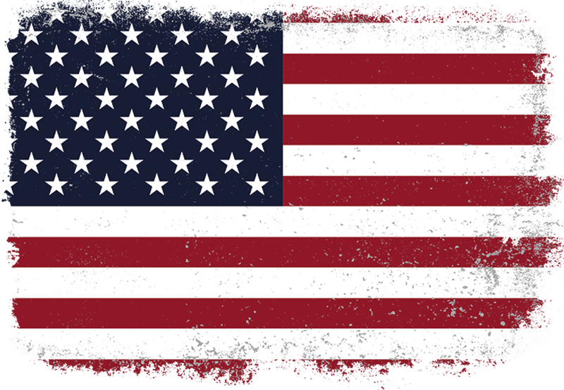 american flag decal on truck wall sticker - TenStickers