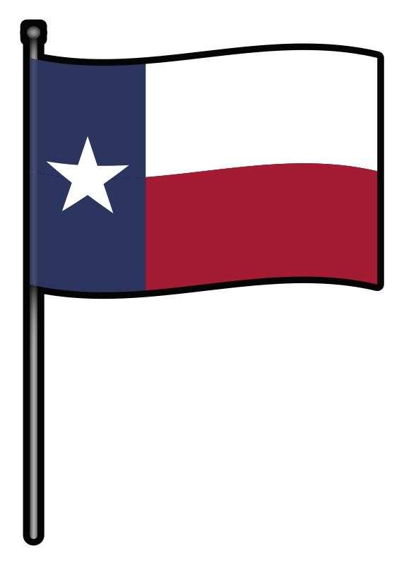 Tiny Texas Flag Decal wall sticker - TenStickers