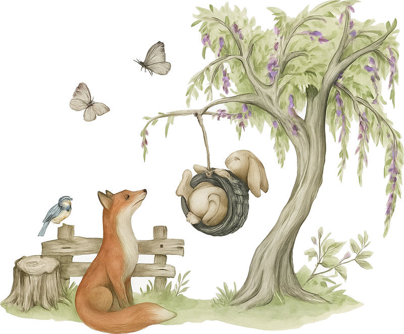 벽 스티커 고요한 숲 풍경 - TenStickers