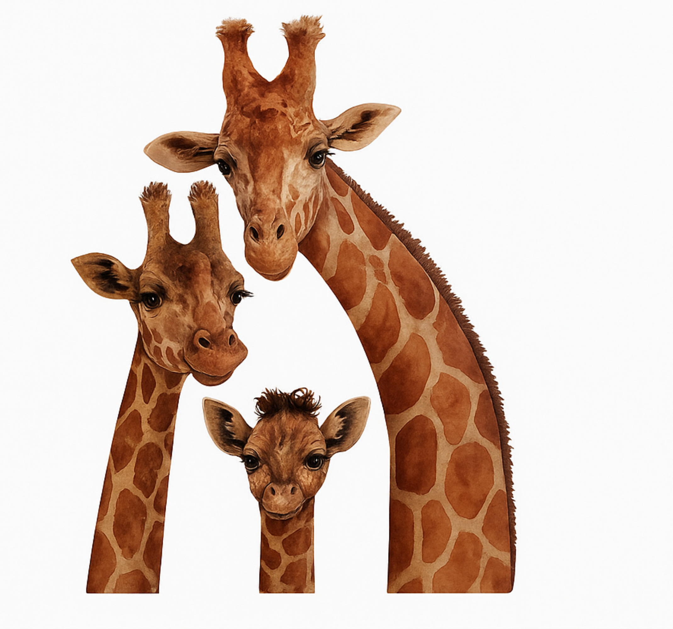 Sjirafffamilie wallsticker - Tenstickers