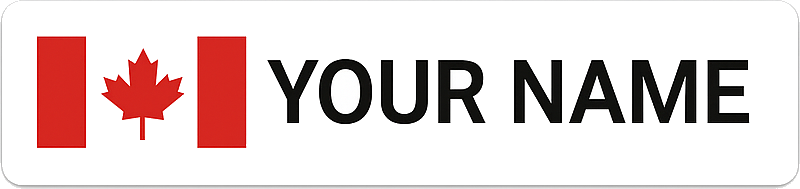 Canada flag and name bike sticker - TenStickers