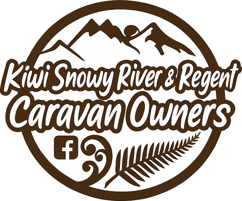 Brown stylized kiwi campervan decal - TenStickers