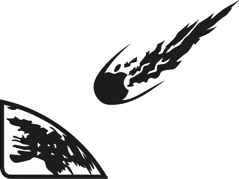 笔记本电脑贴纸 macbook 陨石撞击 - TenStickers