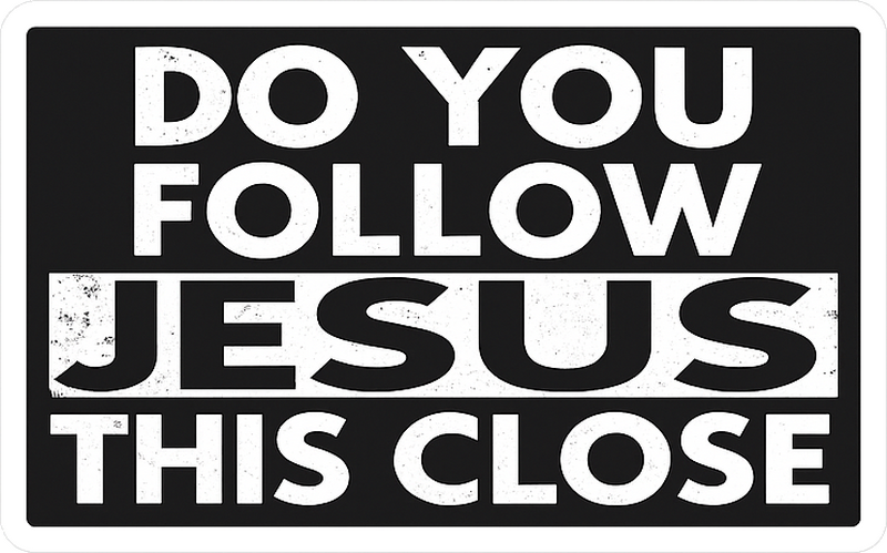 Jesus slogan in bold car sticker - TenStickers