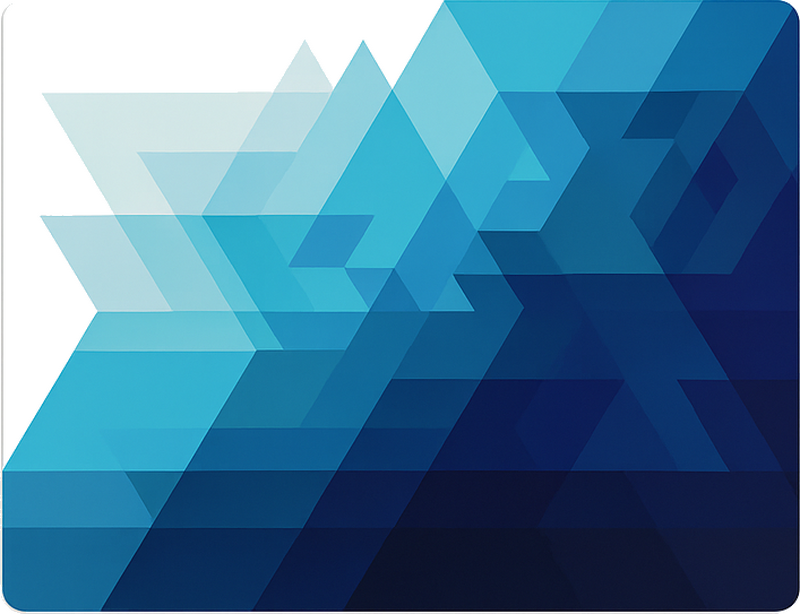 Adesivo per furgone disegno di triangoli blu - TenStickers