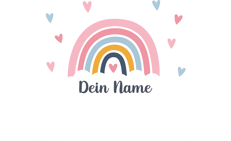 Folie Tür regenbogen mit namen - TenStickers
