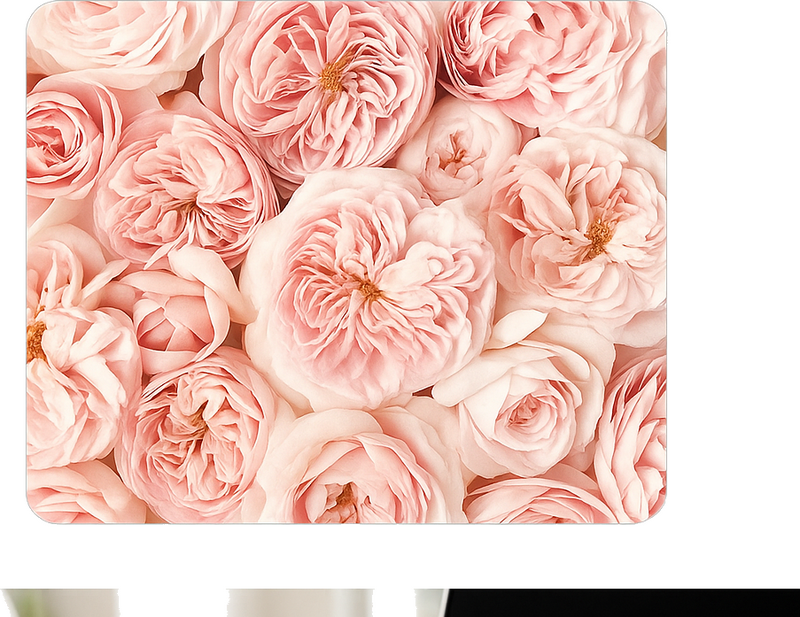 Vinilo touchpad rosas rosadas florecientes - TenVinilo