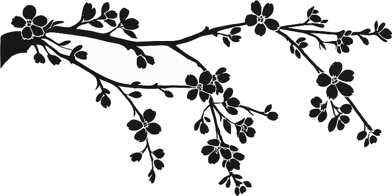 Naklejka na ścianę do salonu czarna gałąź drzewa - TenStickers