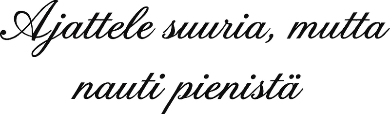 Ajatelle-lause sisustustarra olohuoneeseen - Tenstickers