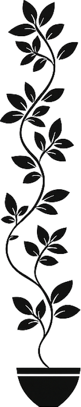 Naklejka na ścianę do salonu wysokie rośliny pnące - TenStickers