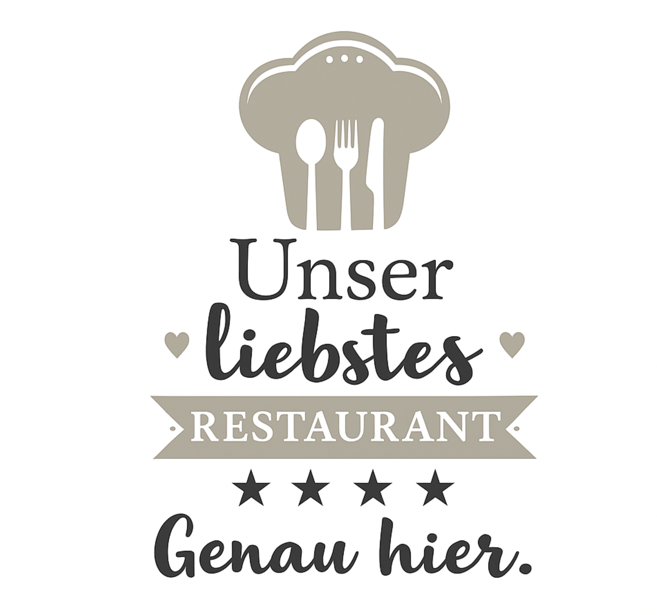 Wandtattoo Chefkoch unser lieblingsrestaurant - TenStickers