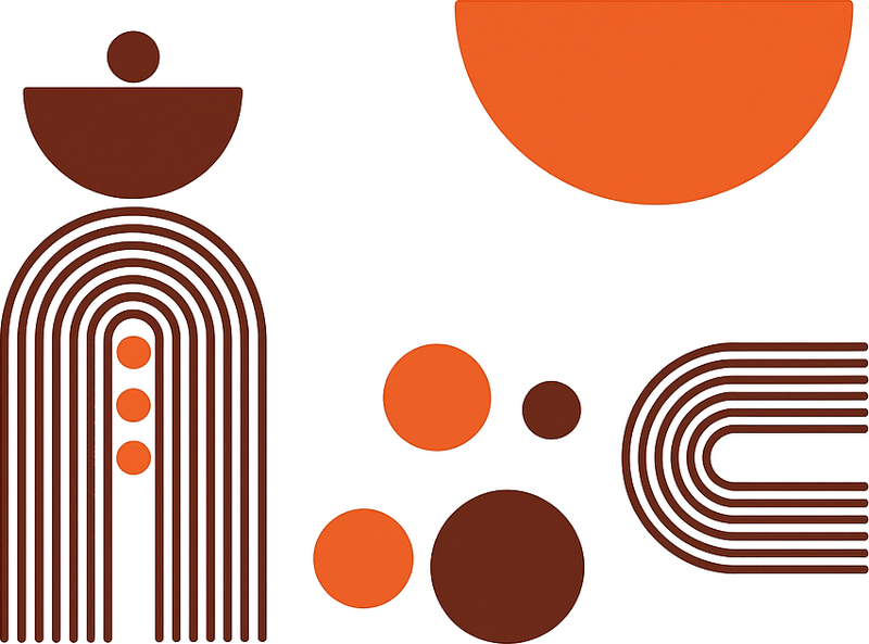 거실 벽 스티커 추상 기하학 - TenStickers