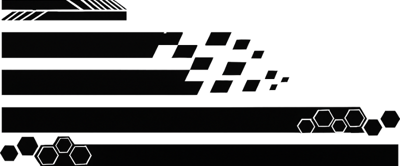 Adesivo per auto raccolta di velocità geometrica - TenStickers