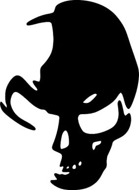 Half dead skull  car sticker - TenStickers