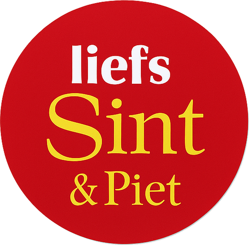 Ronde stickers roos sint&piet sinterklaas sticker - TenStickers