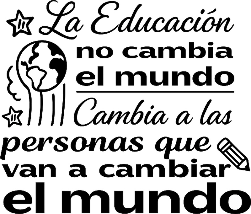 Vinilo educativo la educación cambia a las personas - TenVinilo
