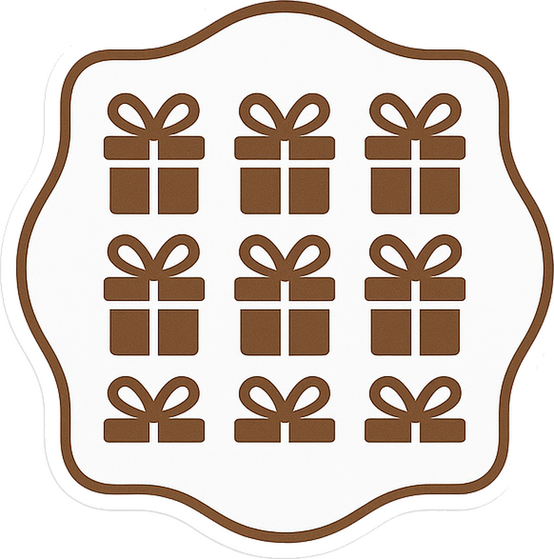 Kadoortjes 9 stuks etalage sticker - TenStickers