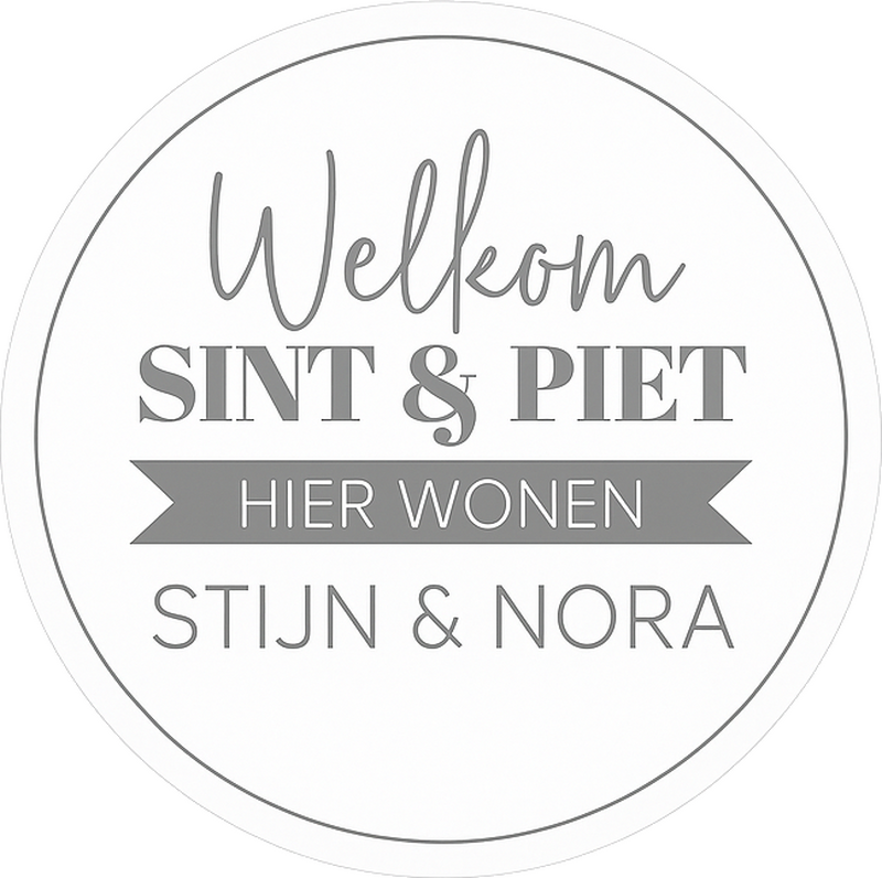 ¨hier wonen¨ rond raamsticker - TenStickers