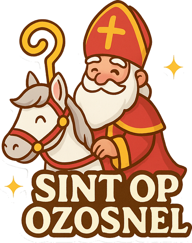 Sticker fenêtre joyeux sint op ozosnel - TenStickers