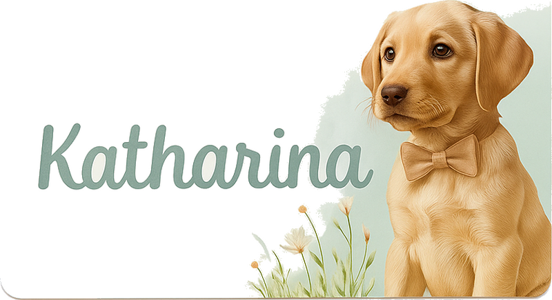 Sticker Lernen hundemarke mit namen - TenStickers