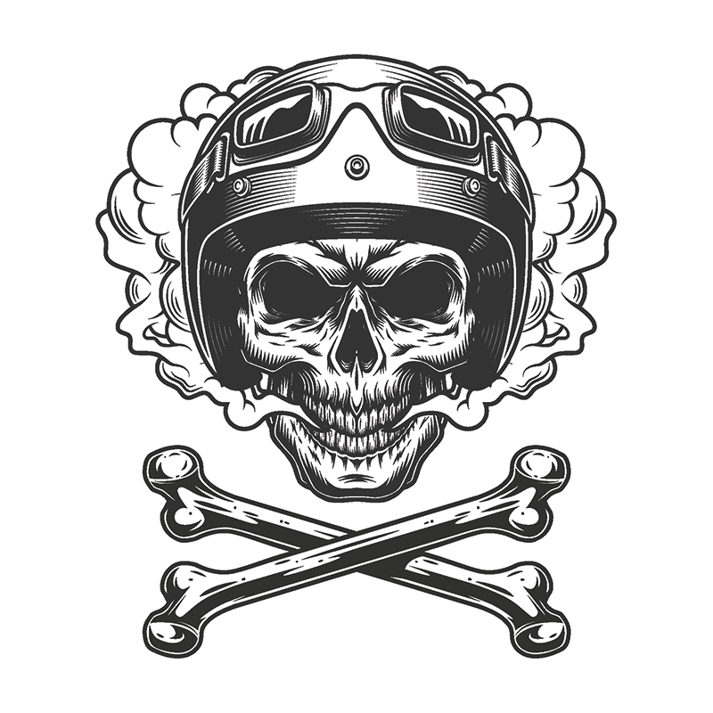 Naklejki na motor projekt szkieletu motocykla - TenStickers