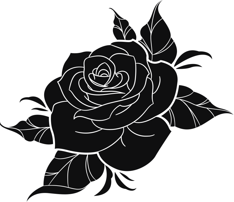 Design af vilde roser motorcykelklistermærke - TenStickers