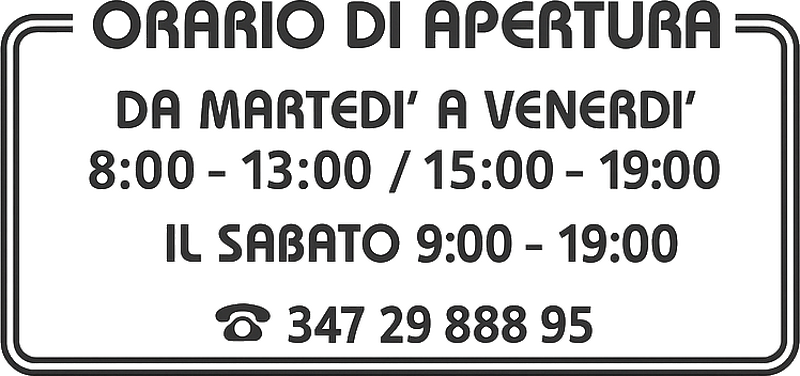 Vetrofanie orari di apertura con telefono - TenStickers