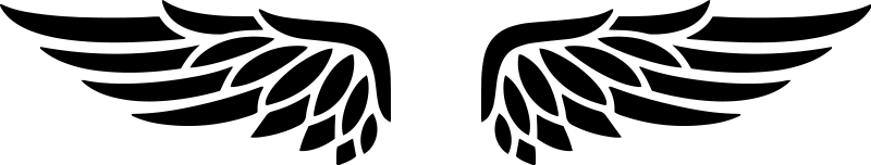 Wings motorbike illustration motorbike sticker - TenStickers