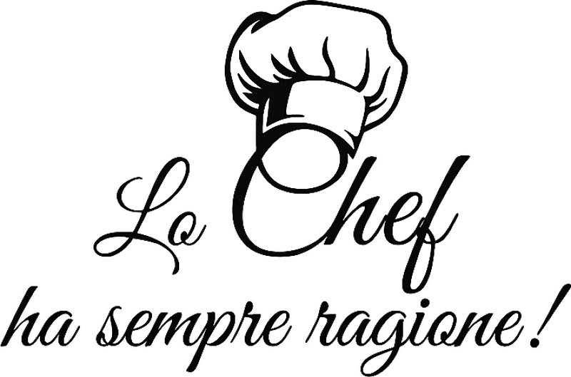 Adesivo chef il cuoco ha sempre ragione - TenStickers