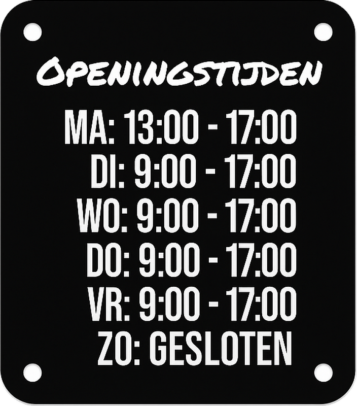 Authentieke openingstijden openingstijden - TenStickers
