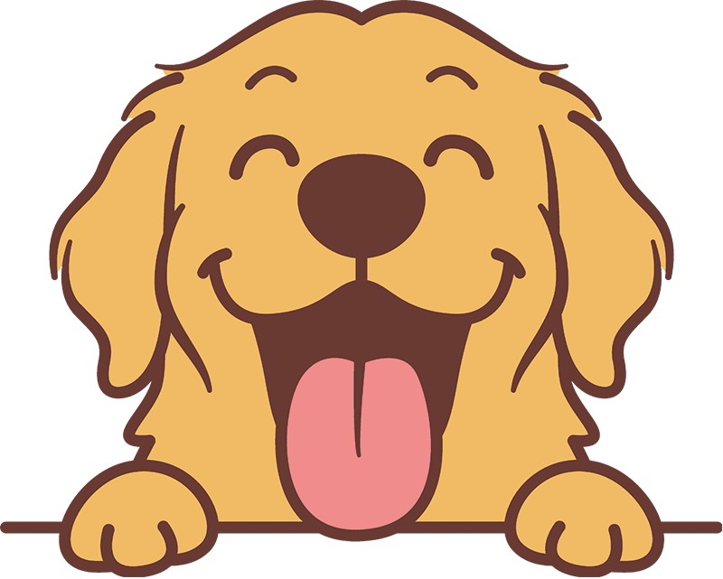 Labrador met tong uit laptop sticker - TenStickers