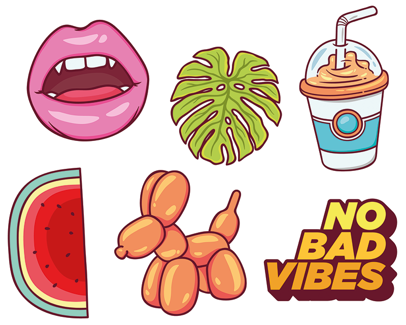 Kreativt originalt sæt Laptop klistermærke - TenStickers