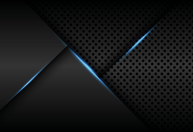 Halvt kulstofsort og blå klistermærke til bærbar - TenStickers