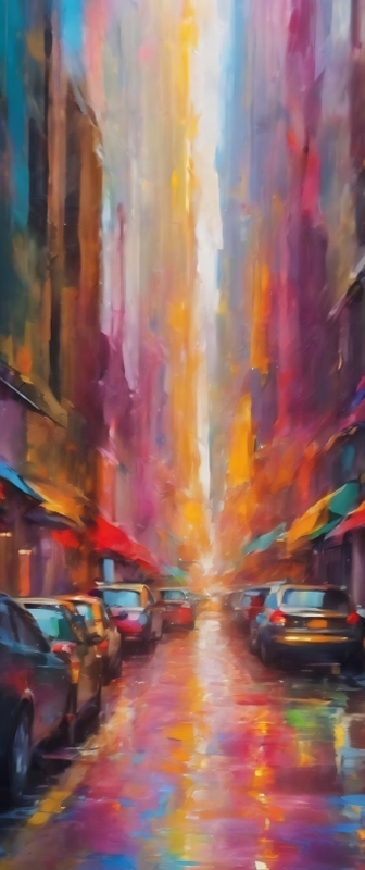 City street art  door sticker - TenStickers