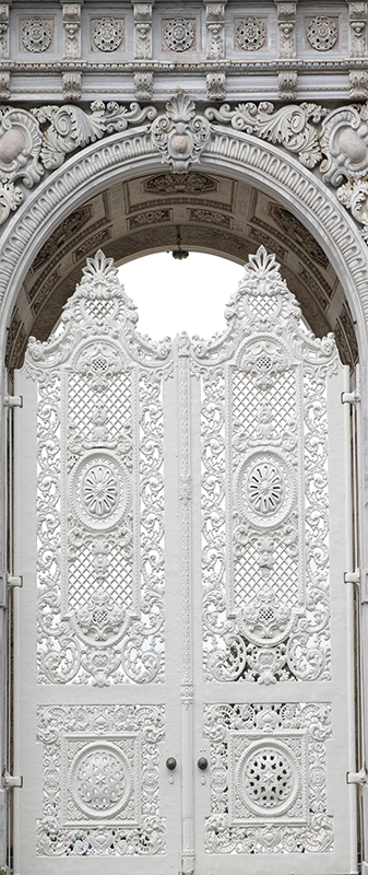 Adesivo per porta arco 3d in stile barocco - TenStickers