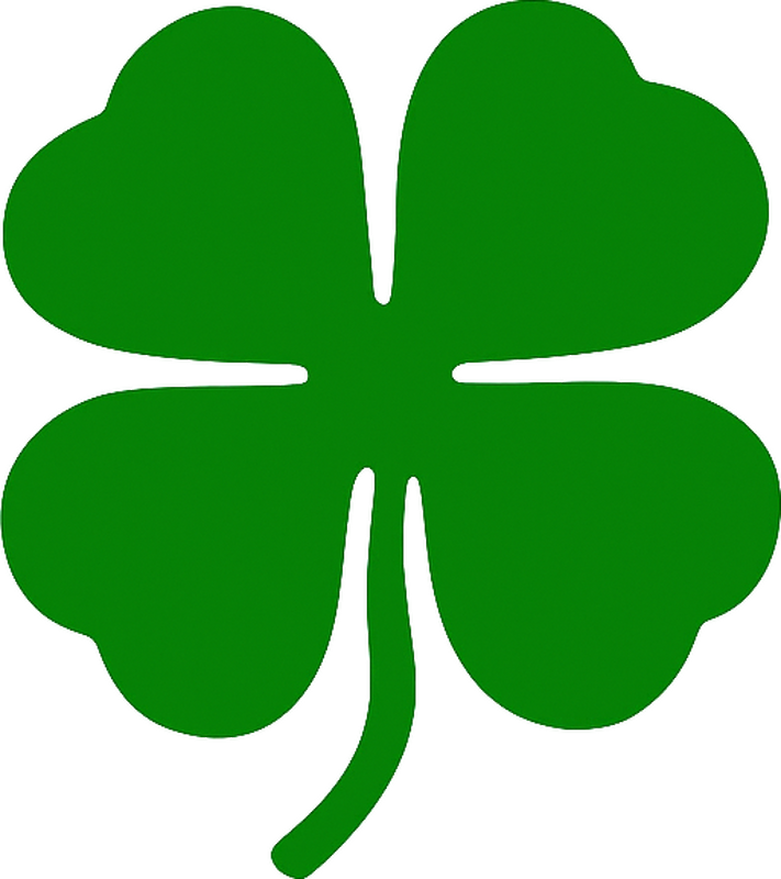 Car sticker monocolour lucky clover design - TenStickers