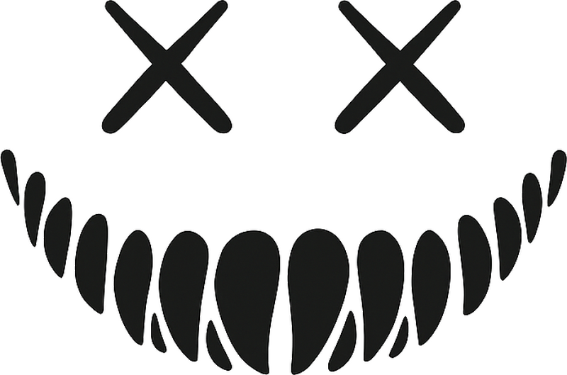 Αυτοκόλλητο αυτοκινήτου με χαμόγελο και μάτια - TenStickers