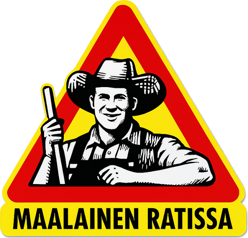 Maanviljelijän ajovaroitus autotarra - Tenstickers