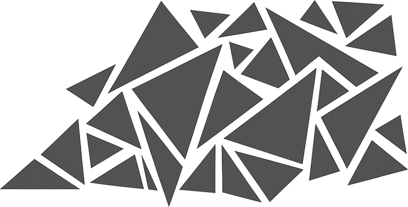 Klistermærke til bil geometriske trekanter - TenStickers