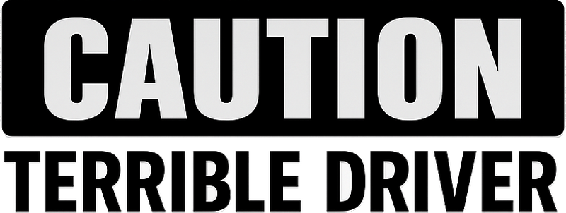 Klistermærke til bil caution dårlig chauffør - TenStickers