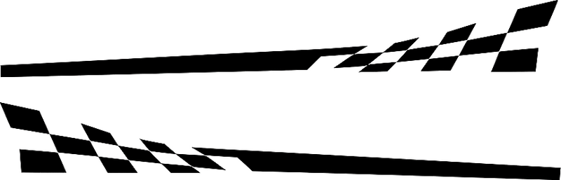 Pegatina coche franjas laterales de carreras - TenVinilo