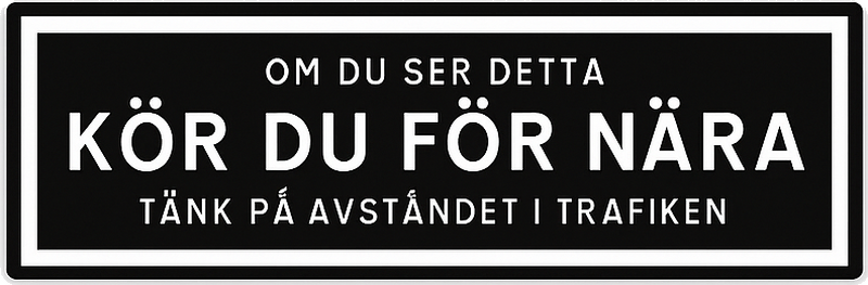 Tailgating varning bil klistermärke - Tenstickers