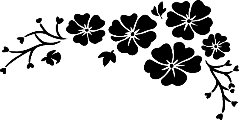 Pegatina coche flor de cerezo negro - TenVinilo