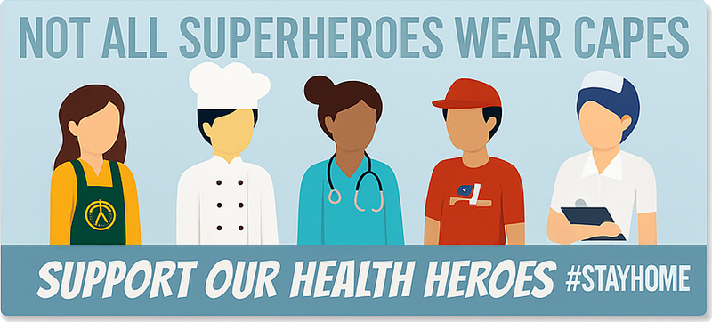 Support Our Health Heroes car sticker - TenStickers