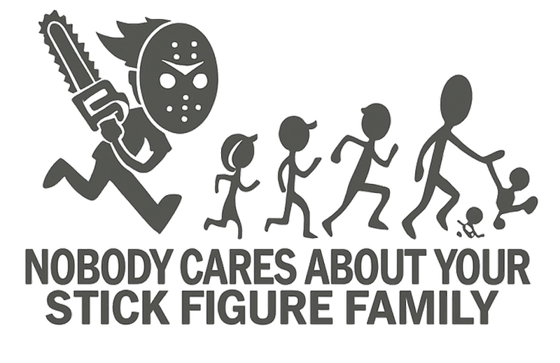 Sjov stregfigur klistermærke til bil - TenStickers