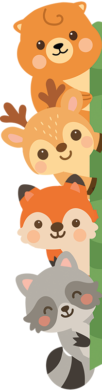 Folie tür tiere für das kinderzimmer - TenStickers