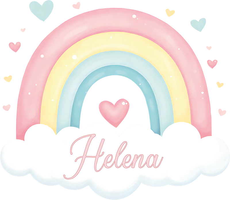 Door sticker rainbow for kids room - TenStickers