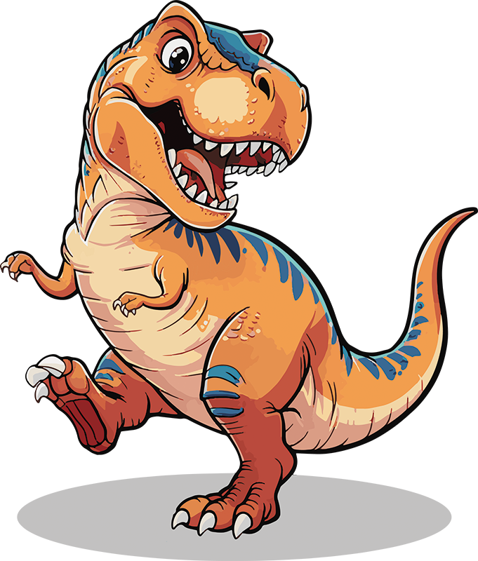 Dinosaur door sticker for kids room - TenStickers