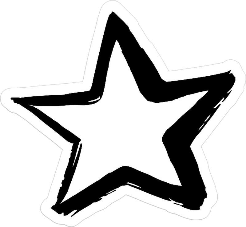 Adesivo per bici stella dipinta a mano - TenStickers