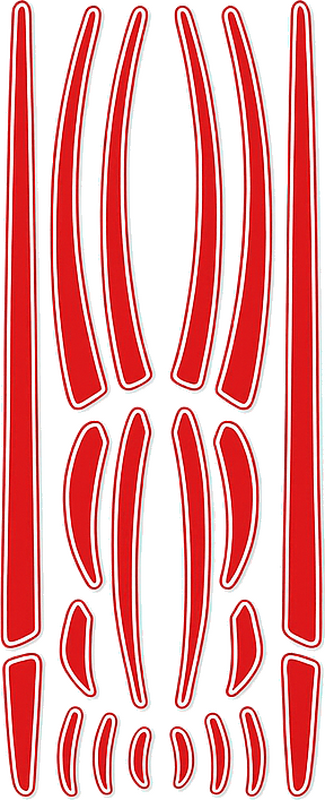 Klistermærke til cykel med buede røde striber - TenStickers